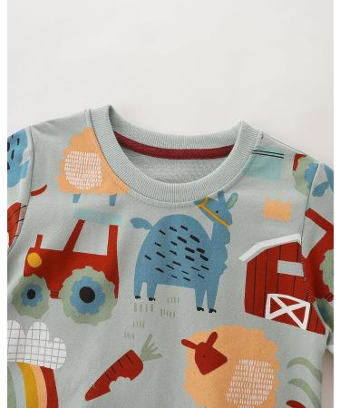 Girls Cotton Sweatshirt | Long Sleeve Casual Jumper for Kids | Toddler T Shirt | 5-6 Years | Green - Buy Online on SooperMarket.com