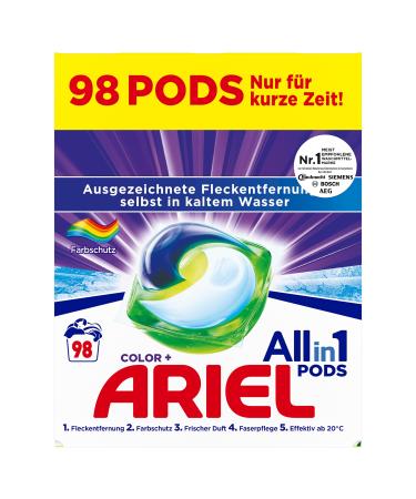 Ariel Detergent All-in-1 Pods Color Detergent 98 Loads Old