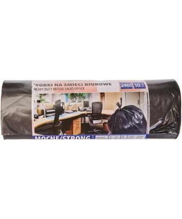 Office Products 22021252-05 garbage bag 240 l - 10 pieces strong rice -resistant LDPE |Garbage bags garbage bag waste bags garbage bag for household waste for the office |Color: black |Folio thickness: 30 m 240 l single