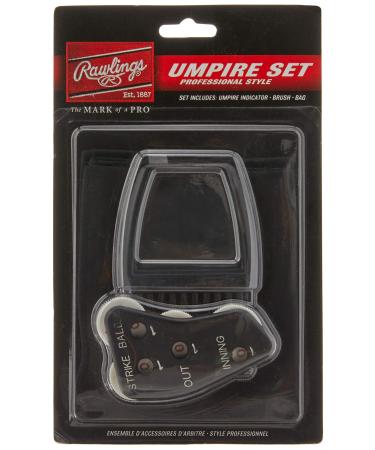 Rawlings | Umpire Accessories Set | Includes 4-Dial Indicator, Brush & Bag,Black