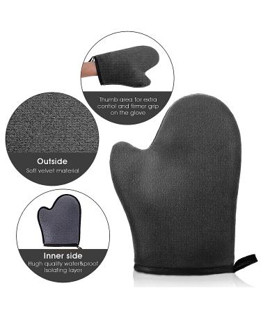 WLLHYF Self Tanning Mitt Applicator Kit - Ultra Soft Streak Free Glove for Back, Face & Body - Reusable Lotion Applicator for Fake Tan - Black - Buy Online on SooperMarket.com