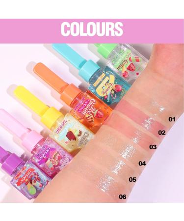 Buy 6pc Fruity Flavored Lip Gloss Set for Girls | Long Lasting Non-Toxic Makeup | Perfect Party Favors for Kids & Teens - Buy Online on SooperMarket.com