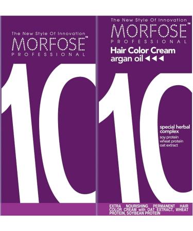 Morfose 10 Professional Hair Colour Cream 100 ml No. 8.11 Intense Light Ash Auburn - Buy Online on SooperMarket.com