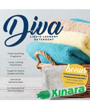 Tyler DIVA Glamorous Wash HE Liquid Laundry Detergent - 1 Gallon Bundle with Stain Remover Pen & Fresh Scented Sachet | Gentle Laundry Soap for All Fabrics - Shop Internationally - Buy Online on SooperMarket.com