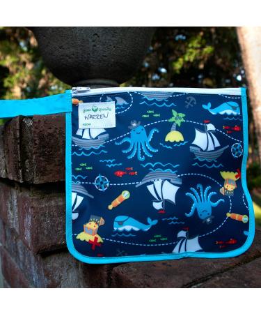 Green Sprouts Reusable Insulated Sandwich Bags - Aqua Llamas (2 Pack) | Eco-Friendly & Safe for 6+ Months - Buy Online on SooperMarket.com