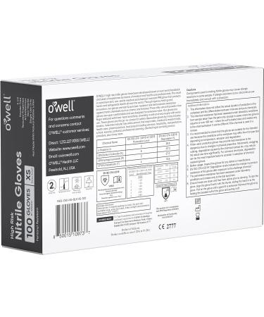 OWell High Risk Nitrile Gloves | Fentanyl Resistant 4mil Latex-Free Medical Exam Gloves - X-Small (100 Count) - Buy Online on SooperMarket.com