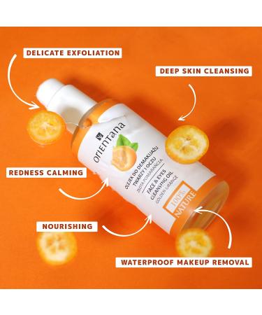 Orientana Golden Orange Cleansing Oil - 99.5% Natural Vegan Makeup Removal - 150 ml - Buy Online on SooperMarket.com