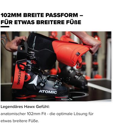 Atomic Hawx Magna 85W Women's Ski Boots - Black/Denim/Silver | 102mm Wide Fit | Prolite Stability & Memory Fit - Buy Online on SooperMarket.com