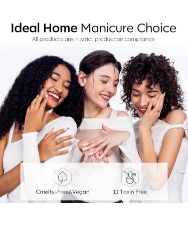 Modelones Glitter Gel Top Coat 2 in 1 Pearl Gel Nail Polish Clear Glitter Glossy Sparkle Finish Long Lasting Soak Off Mermaid Shimmer Pearlescent Glitter Gel Polish Nail Art Home DIY 10 ML - Buy Online on SooperMarket.com