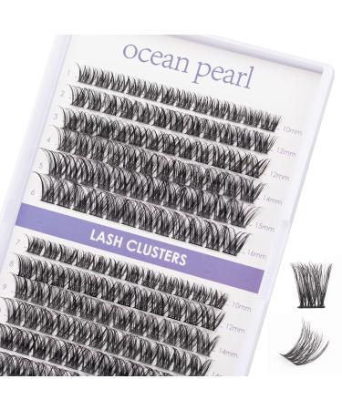 Cluster Lashes 144 Clusters Individual Lashes DIY Lash Extensions 10-16mm Length Reusable Soft Natural False Eyelashes Super Thin Band Wide Stem Eyelash Extensions for Makeup at Home - OP01 144 clusters - OP01