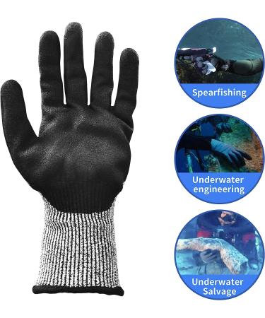 ELFGO Cut Resistant Diving Scuba Gloves - Ergonomic Water Gloves for Spearfishing, Surfing, Fishing (Extra Large) - Buy Online on SooperMarket.com