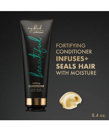 MBIB Golden Milk Fortifying Conditioner 8.4 Fl Oz - Sulfate Free Curly Hair Conditioner with Coconut Oil, Honey, and Turmeric - Buy Online on SooperMarket.com