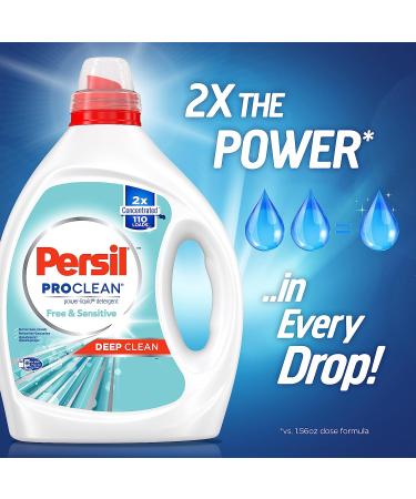 Persil Free & Sensitive Liquid Laundry Detergent - Unscented, Hypoallergenic, 2X Concentrated - 110 Loads - Buy Online on SooperMarket.com