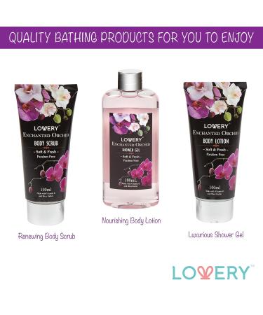 Enchanted Orchid Spa Gift Set - Perfect Gift Baskets for Her Women & Moms | Best Bath & Body Gifts for Weddings Birthdays & Thank You - Buy Online on SooperMarket.com