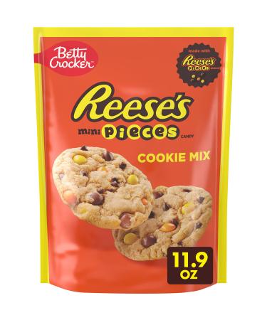 Betty Crocker REESE'S Mini PIECES Cookie Mix Peanut Butter Cookie Mix with REESE S PIECES Minis and Mini Chocolate Chips 337g (Pack of 2)