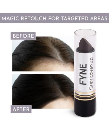 FYNE Root Touch Up Cover Stick - Instant Dark Brown Grey Hair Cover Up - Magic Retouch Temporary Hair Colour for Men & Women Dark Brown Stick 1 count (Pack of 1) - Buy Online on SooperMarket.com