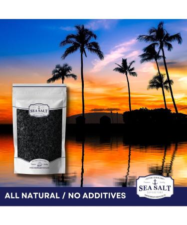 Hawaiian Black Lava Sea Salt - 14 oz Bag | Sal Negra for Cooking & Cocktails | Sea Salt Superstore - Buy Online on SooperMarket.com