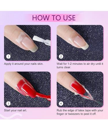 Saviland Latex Nail Polish Barrier 0.5oz - Peel Off Tape for Nails with Tweezers | Nail Polish Skin Protector for Beginners - Buy Online on SooperMarket.com