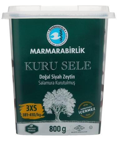 Marmarabirlik Dried Natural Black Olives (28.21 oz 800 gr 3XS)