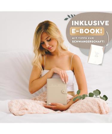 Twive Motherpass Cover (Love) | Magnetic Organizer for German Mother-Child Pass | Notepad Included | 8 Subjects in Taupe & Gold - Perfect Gift for Moms - Buy Online on SooperMarket.com