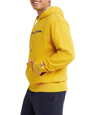 Champion Men's Powerblend Fleece Hoodie - Forsythia Script | Big & Tall Sizes Available - Buy Online on SooperMarket.com