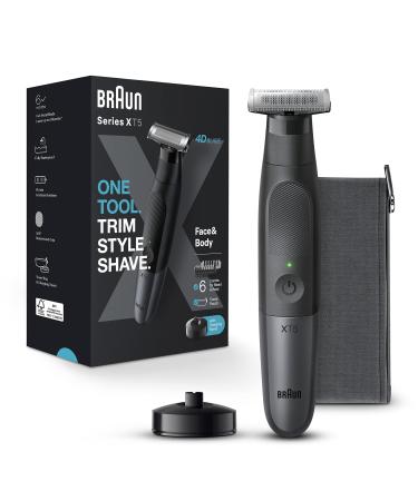 Braun Series XT5 5300 Hybrid Electric Mens Trimmer for Face & Body Beard Trimmer & Body Shaver with Protective SkinSecure and Two-Way Comb & Flex Head for Quick Grooming Waterproof XT5300 w/ Charging Stand
