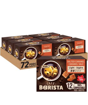 Caf Barista Salted Caramel 100% Compostable Flavoured Coffee Pods 72 Pods (6 x 12 Pods)