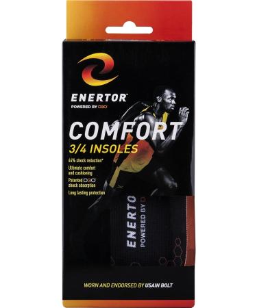 Enertor ENECM Unisex Sport Insoles - Small Black for Enhanced Comfort & Performance - Buy Online on SooperMarket.com
