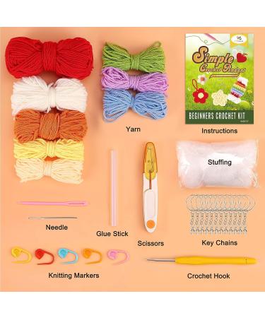 OPOUNT Crochet Kit for Beginners - 12 Simple Crochet Keychains, Step-by-Step Instruction (Patent Product) - Buy Online on SooperMarket.com