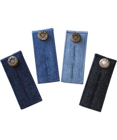 ZEFFFKA Denim Waist Extender Buttons 4 pcs Assorted Colors for Jeans & Skirts - Buy Online on SooperMarket.com