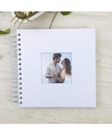 Small 8x8 DIY Scrapbook Photo Album | 80 Pages, Hardcover Craft Paper | Anniversary & Valentines Day Gift | White 8x8 Inch - Buy Online on SooperMarket.com