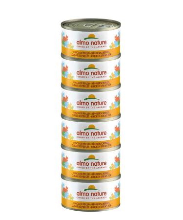 almo nature Megapack wet cat food - chicken thighs - pack of 6 (6x70g)