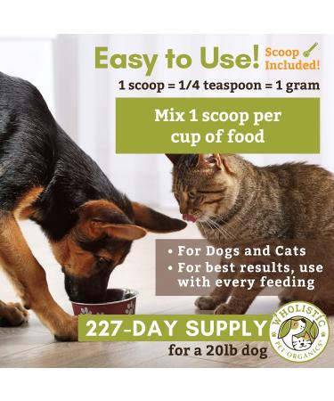 Wholistic Pet Organics Dog Probiotics & Digestive Enzymes - Immune System & Gut Health Support - Plant Based Ingredients - 8 oz - Buy Online on SooperMarket.com