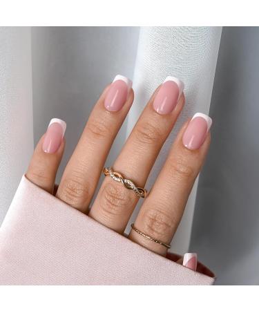 BTArtbox XCOATTIPS Gel Nail Kit - Short Square French Tip Press On Nails with Pink Soft Gel Tips Dual Protection & Nail Lamp - Buy Internationally - Buy Online on SooperMarket.com