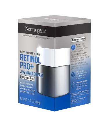 Neutrogena Rapid Wrinkle Repair Retinol Pro+ Night Moisturizer 1.7 oz - Anti-Aging Face Cream with 0.3% Retinol - Fragrance & Paraben-Free - Buy Online on SooperMarket.com