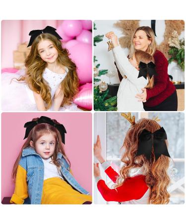 50 Pcs Large Cheerleading Bow Set - 8'' Jumbo Bows with Ponytail Holder for Teen Girls Cheerleader Outfit - College Sports Hair Accessories - Buy Online on SooperMarket.com