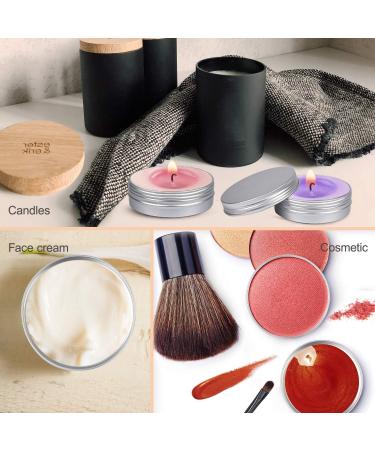 Sopito Aluminum Tins - 24 Pack 60ml Empty Round Tins for Lip Balm Cosmetics Mini Candles & Crafts - Buy Online on SooperMarket.com