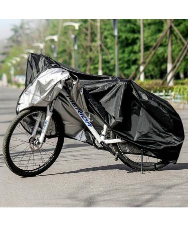 Waterproof Bicycle Cover - Durable 190T Protection Against Snow Dust & Rain - Bicycle Garage Cover with Castle Holes - 200x70x110cm with Carry Bag - Buy Online on SooperMarket.com