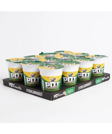 Chicken & Mushroom Pot Noodle Multipack - Pack of 12 x 90g Instant Pot Noodles with Topline Card. Chicken Soup Snack Pots Bulk Buy for Camping Food Picnics or School Holidays. - Buy Online on SooperMarket.com