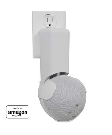 Made For Amazon Outlet Hanger, White, for Echo Dot (4th generation)
