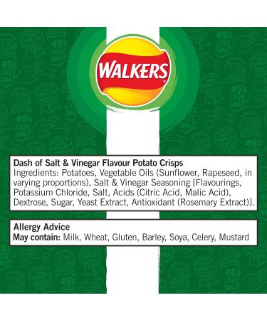 Walkers Less Salt Dash of Salt & Vinegar 6pk Green - Buy Online on SooperMarket.com
