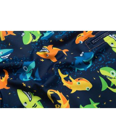 Bonverano Baby Boys Swimsuit - Short-Sleeve Zipper One Piece, UPF 50+ Sun Protection, Colorful Shark Design | 12-18 Months - Buy Online on SooperMarket.com