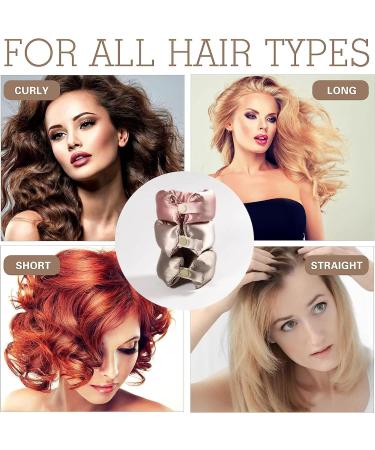 KEYRI 2PCS Heatless Hair Curler Heatless Curling Set Heatless Curlers Headband with Hairnet No Heat Hair Curlers for Long/Medium Hair Sleeping Overnight Lazy Curlers DIY Hair Styling Tools (Champagne) - Buy Online on SooperMarket.com