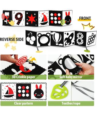 YOGINGO Black and White High Contrast Sensory Toys for Babies | Engaging Baby Mirror | International Shipping - Buy Online on SooperMarket.com
