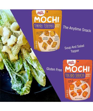 Sun Tropics Mochi Snack Bites - Tamari Teriyaki | Gluten Free, Dairy Free, 3.5 oz - Buy Online on SooperMarket.com