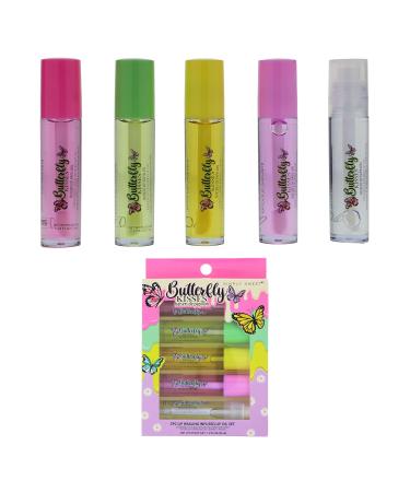 Expressions 5pc Lip Oil Set - Butterfly Kisses | Healing Lip Oils & Precision Applicator for Everyday Care & Repair - Buy Online on SooperMarket.com