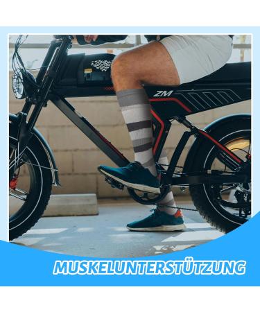 Buy Hipower Compression Stockings - 5 Pairs for Men & Women | Colorful Support Socks for Travel Sports & Nursing | Knee-Length Compression Socks (B-5 Pair L-XL) - Buy Online on SooperMarket.com