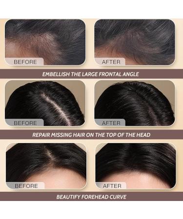 Trendyfave Hairline Powder Instantly Hairline Shadow Powder Quick Cover Grey Hair Root Concealer Eyebrows & Beard Line Sweatproof and Waterproof Hair Dye with Mirror & Puff Portable 1# Black brown - Buy Online on SooperMarket.com