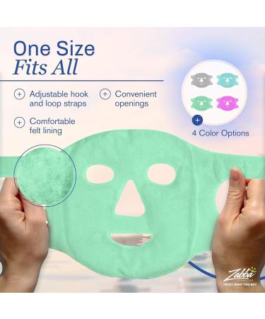 Perfecore Facial Mask for Puffy Eyes and Migraine Relief - Hot Cold Gel Beads Compress Pack - Spa Therapy Wrap for Sinus and Headaches - Blue - Buy Online on SooperMarket.com