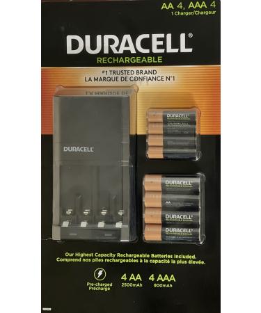 Duracell Charger with Four AA and Four AAA Rechargeable Batteries